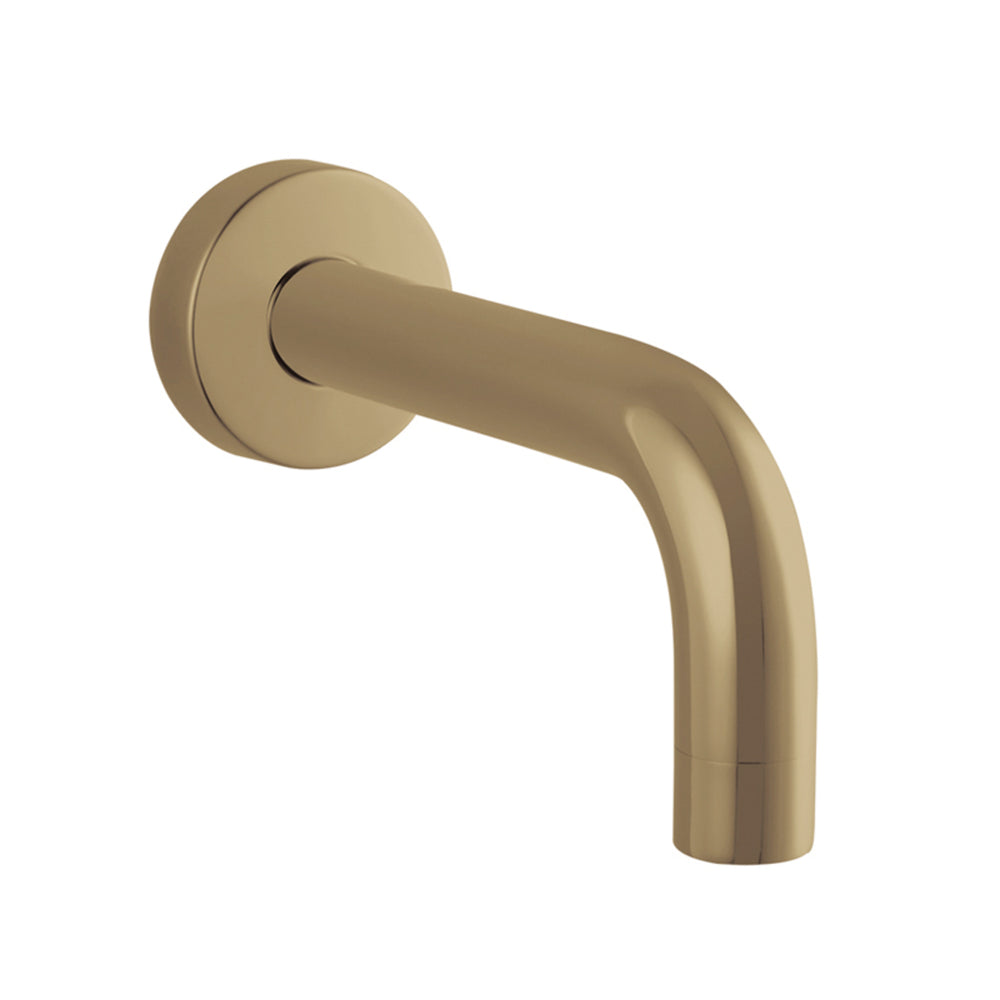 Pentro Brushed Yellow Gold Round Bath Spout