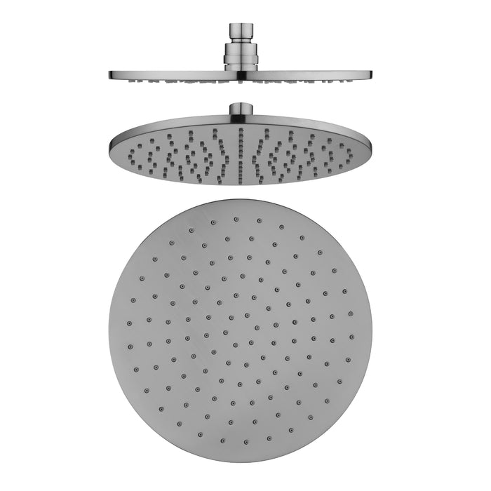 Pentro 10″ Brushed Nickel Solid Brass Round Rainfall Shower Head