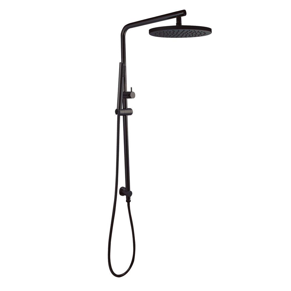 Pentro 10″ Matte Black Round Handheld Shower Station