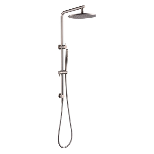 Pentro 10″ Brushed Nickel Round Handheld Shower Station