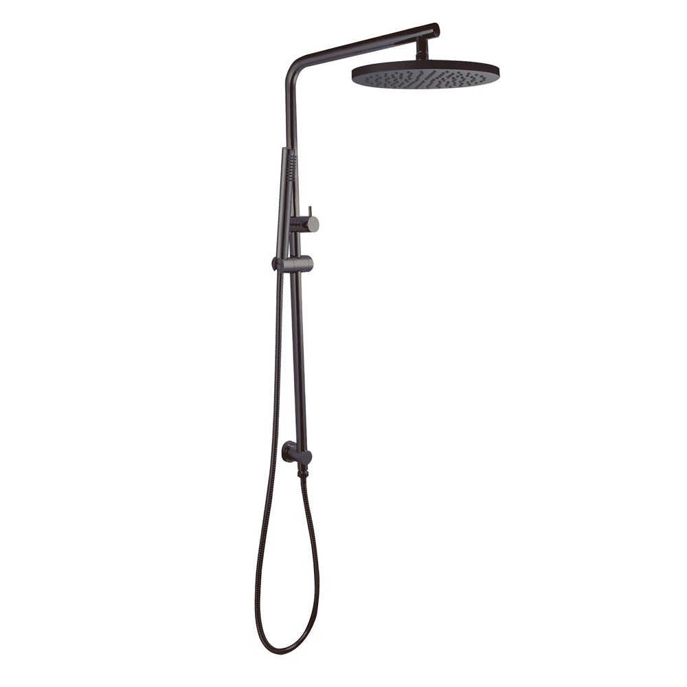 Pentro 10″ Gun Metal Grey Round Handheld Shower Station