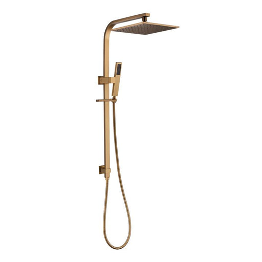Esperia 10″ Brushed Yellow Gold Square Shower Station