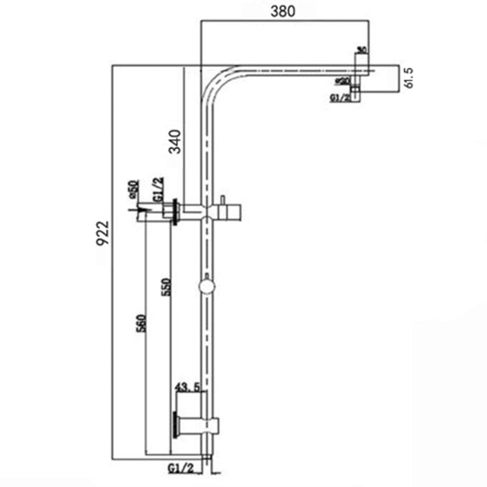 Pentro 10″ Chrome Round Handheld Shower Station