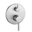 Pentro Brushed Nickel Round Wall Mixer Tap with Diverter