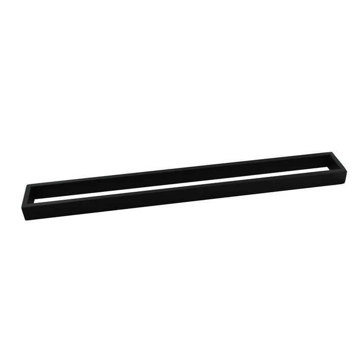 IVANO Series Square Black Single Towel Rail 800mm