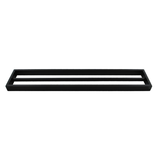 IVANO Series Square Black Double Towel Rail 600mm