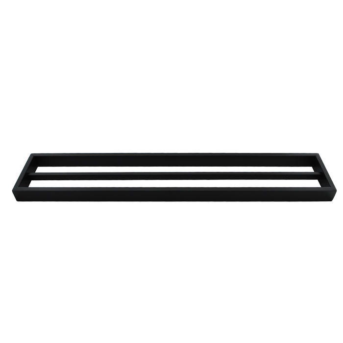 IVANO Series Square Black Double Towel Rail 600mm