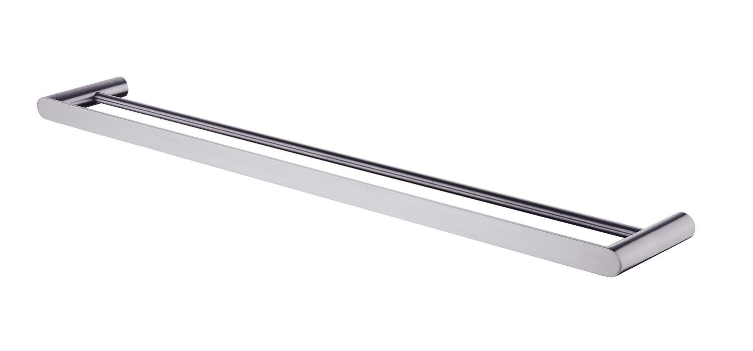 RUSHY Brushed Nickel Double Towel Rail 800mm