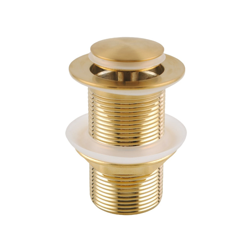 Brushed Yellow Gold  32/40mm Solid Brass Basin Pop Up Waste with No Overflow