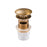 32/40mm Brushed Yellow Gold Mushroom Solid Brass Basin Pop Up Waste with Overflow