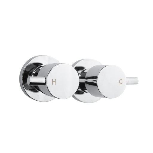 LUCID PIN Round Chrome Shower Wall Taps