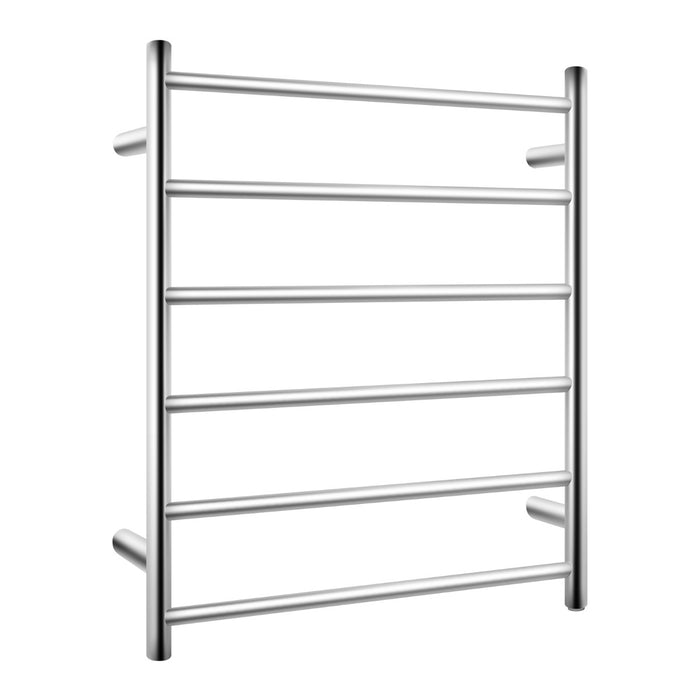 Round Chrome Electric Heated Towel Rack 6 Bars
