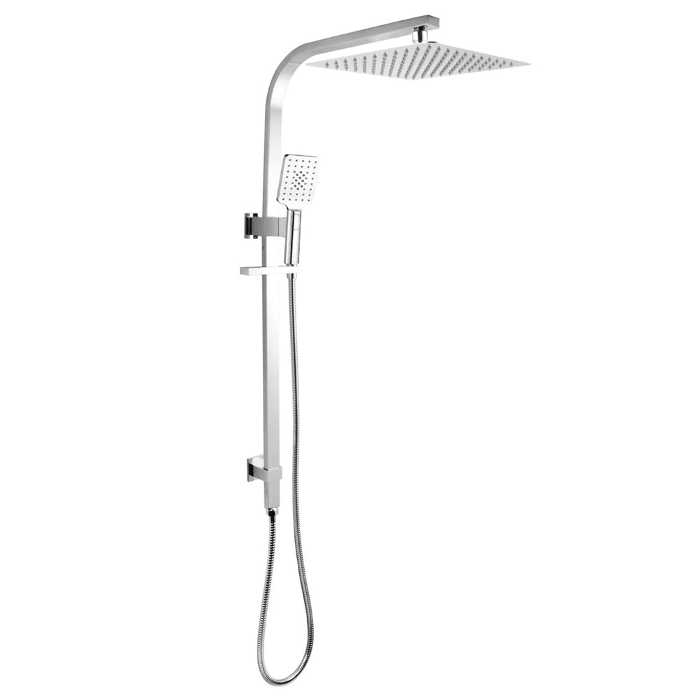 Square Chrome Shower Station Top Water Inlet