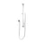 Square Chrome Hand Shower Rail without Handheld Shower(PVC Hose)