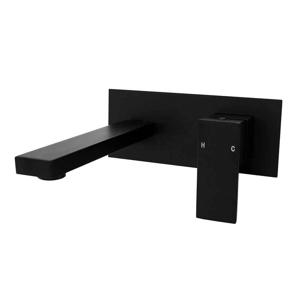 BLAZE Black Bathtub/Basin Wall Mixer With Spout