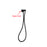 Square Black Shower Holder Wall Connector & Hose Only