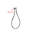 Square Chrome Shower Holder Wall Connector & Hose Only
