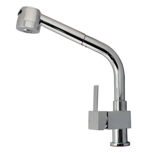 Square Chrome Pull Out Kitchen Sink Mixer Tap
