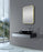450*750 Brushed Gold Rounded Rectangular Framed Mirror