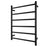Round Black Electric Heated Towel Rack 6 Bars
