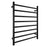Round Black Electric Heated Towel Rack 8 Bars