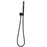 Round Black Hand held Shower Set