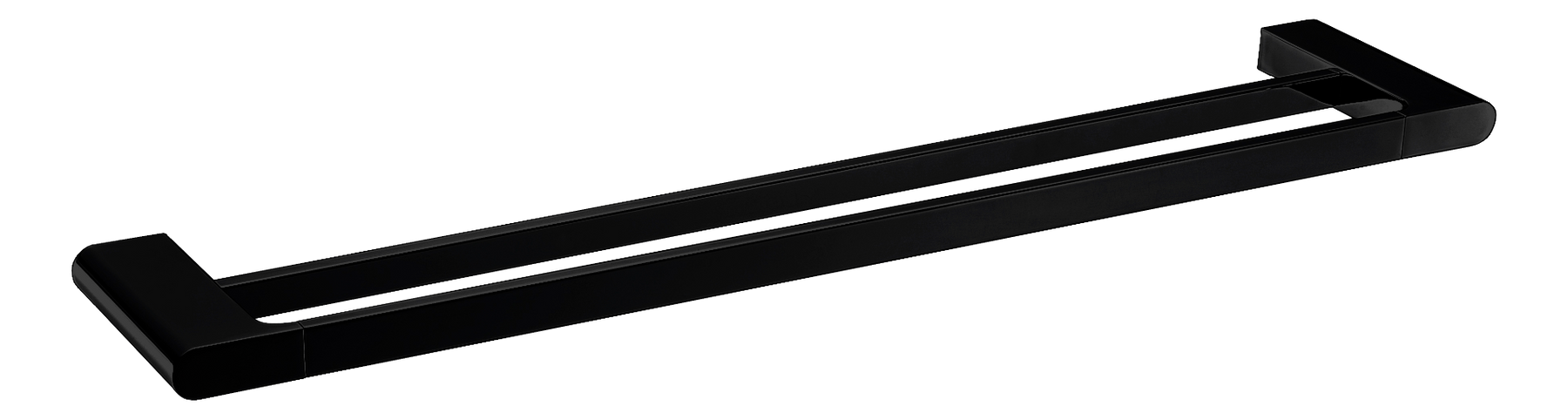 AU Black Double Towel Rail 800mm