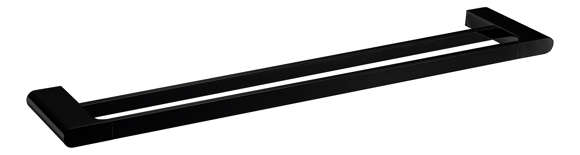 AU Black Double Towel Rail 800mm