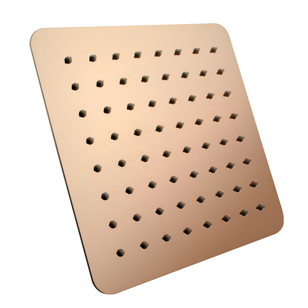 Super-slim Square Rose Gold Rainfall Shower Head 200mm