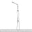 Chrome Square Shower Station without Shower Head and Handheld Shower(Wide Rail)