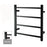 Square Matte Black Electric Heated Towel Rack 4 Bars