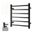 Square Black Electric Heated Towel Rack 6 Bars