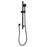 Pentro Matte Black Round Handheld Shower Rail Set