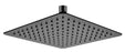 Super-slim Square Black Rainfall Shower Head 250mm