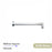 Square Chrome Brass Wall Mounted Shower Arm 400mm
