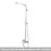 Square Chrome Shower Station without Shower Head and Handheld Shower