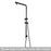 Right Angle Round Matte Black Top Inlet Shower Rail