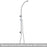 Round Chrome Top Inlet Shower Rail