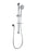 Round Chrome Sliding Rail Hand held Shower Set with Soap Dish