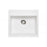 560 x 510 x 200mm Carysil White Single Bowl Granite Top/Flush/Under Mount Kitchen/Laundry Sink