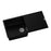 1000 x 500 x 200mm Carysil Black Single Bowl With Drainer Board Granite Kitchen Sink Top Mount
