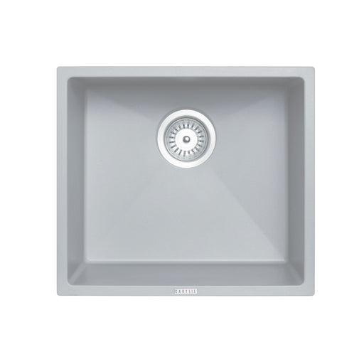 457 x 406 x 200mm Carysil Concrete Grey Single Bowl Granite Stone Kitchen/Laundry Sink Top/Flush/Under Mount
