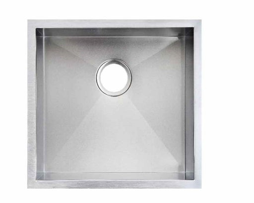440x440x205mm Satin Stainless Steel Handmade Single Bowl Sink for Flush Mount and Undermount