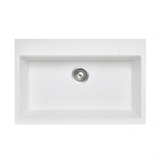 780 x 510 x 220mm Carysil White Single Bowl Granite Stone Kitchen Sink Top/Under Mount