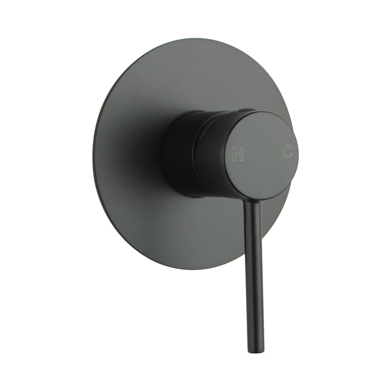 LUCID PIN Round Black Shower/Bath Wall Mixer(80mm Cover Plate)(color up)